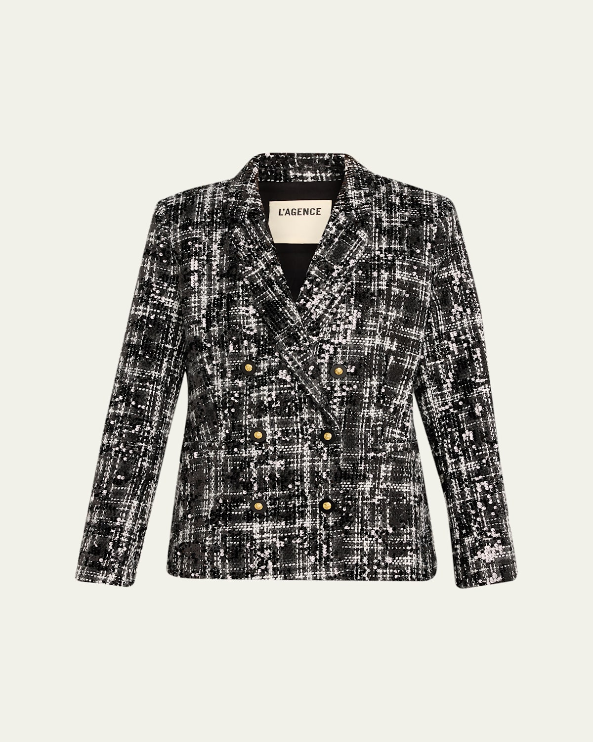 L'agence Colin Sequined Tweed Blazer In Multi