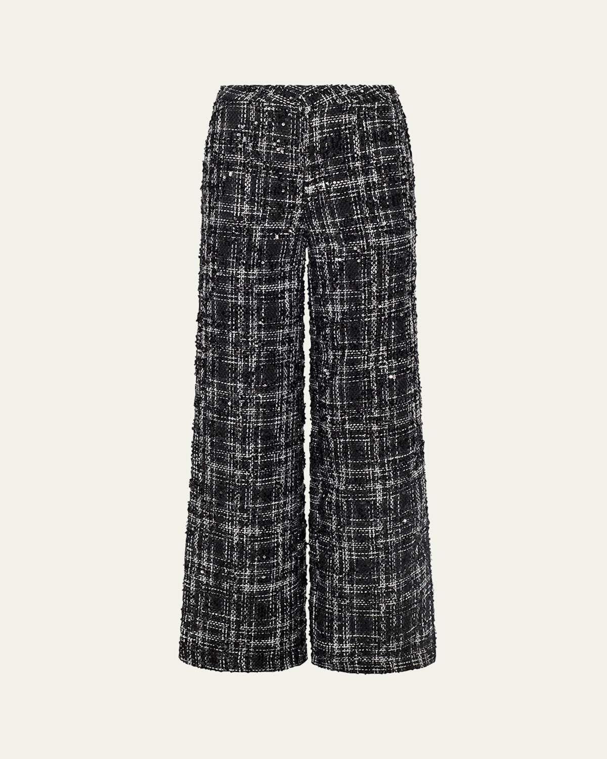 L'agence Livvy Sequined Tweed Trousers In Multi