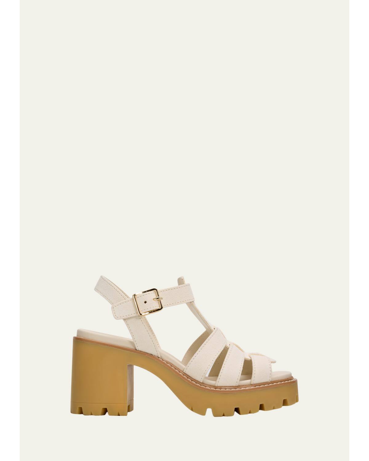90Mm Stride Suede Platform Fisherman Sandals