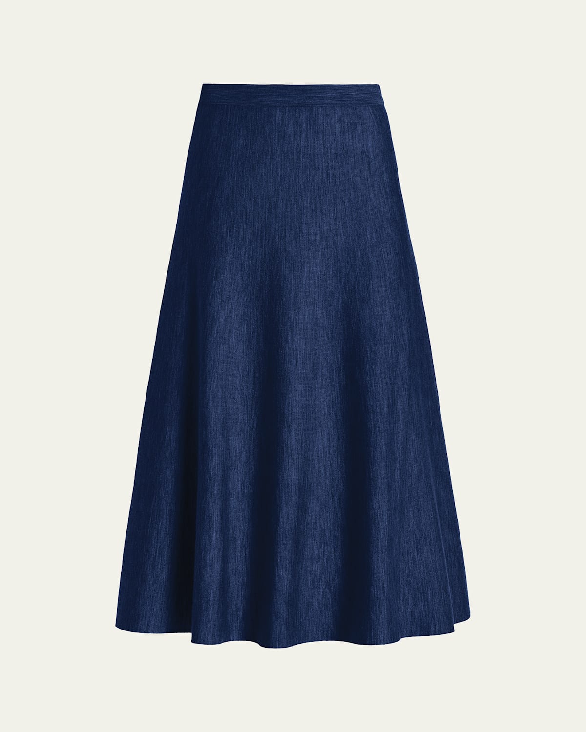 Gabriela Hearst Freddie Heathered Wool-Cashmere Midi Skirt