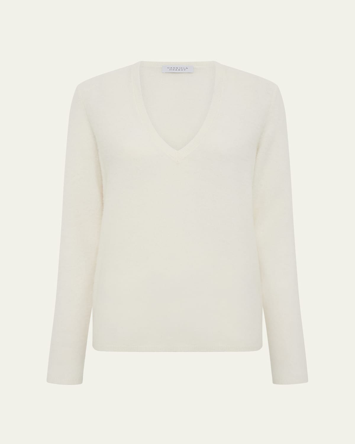 Gabriela Hearst Vesper V-neck Cashmere Sweater In White