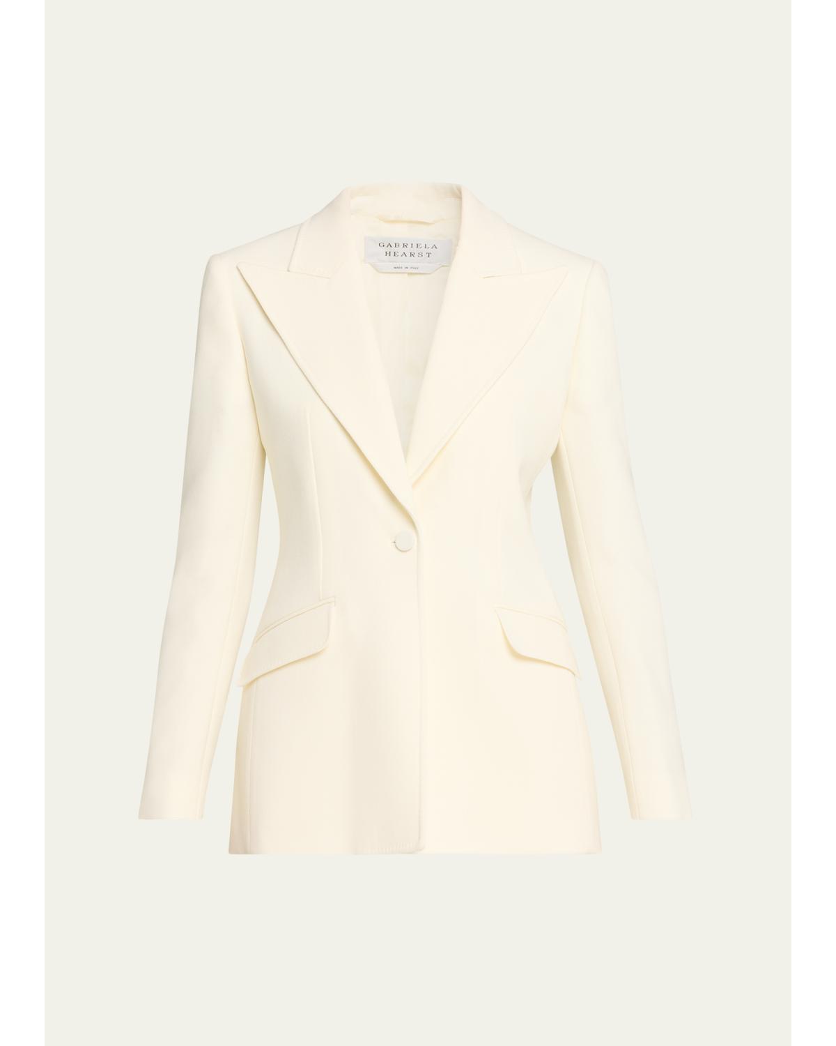 Leiva Single-Breasted Wool Blazer
