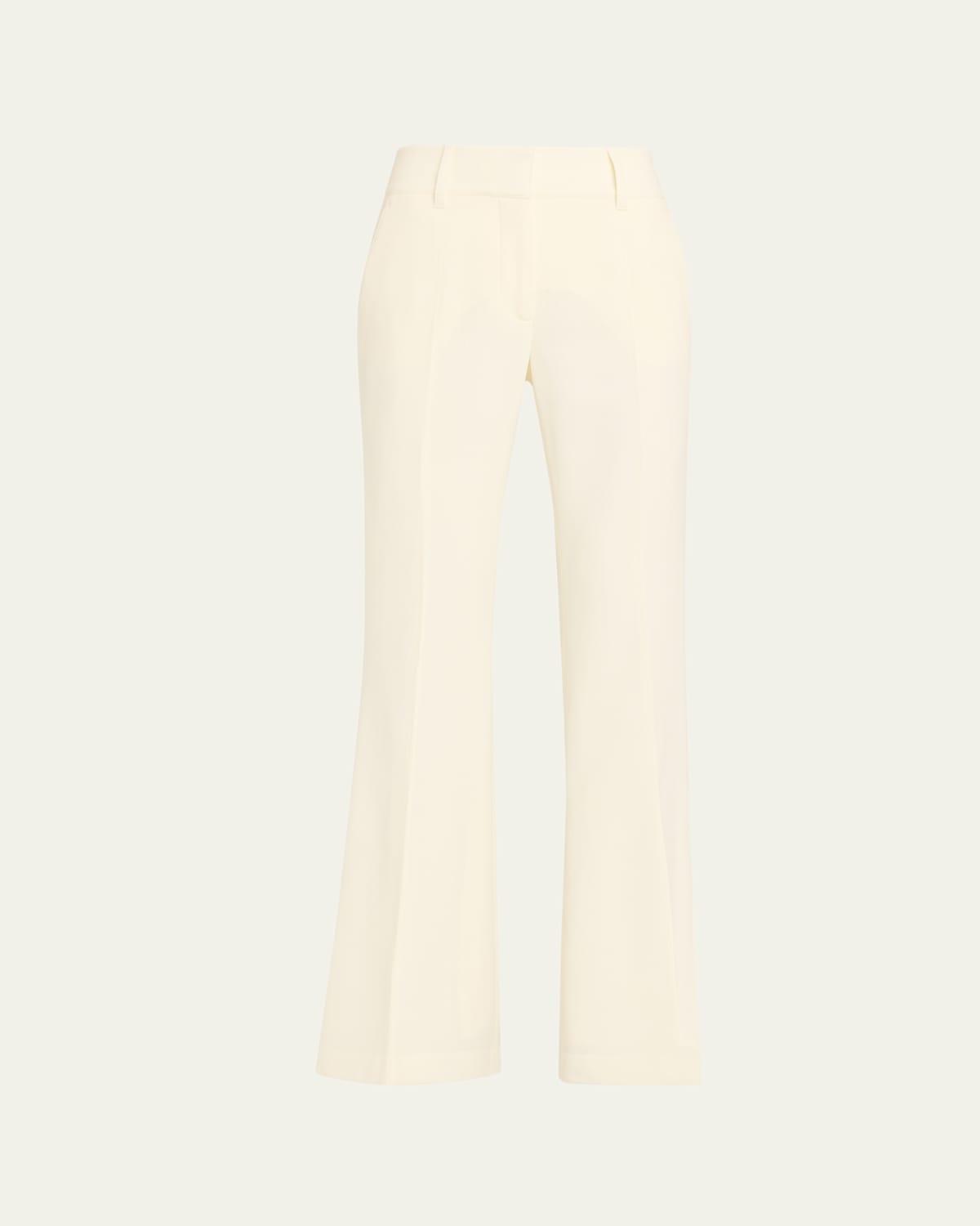 Gabriela Hearst Rhein Flare-leg Virgin Wool Pants In White