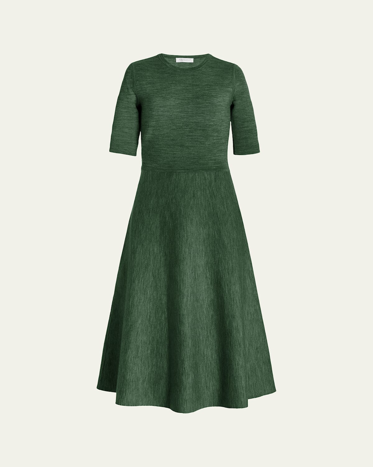 Gabriela Hearst Seymore Heathered Wool-cashmere Knit Midi Dress
