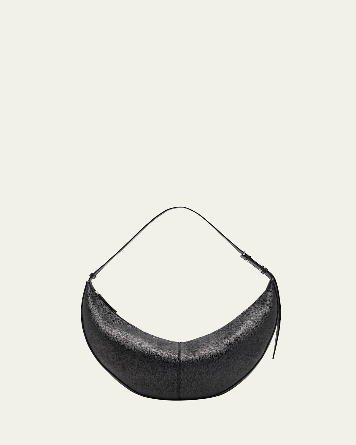 Proenza Schouler White Label Slide Crescent Pebble Leather Hobo Bag In Black