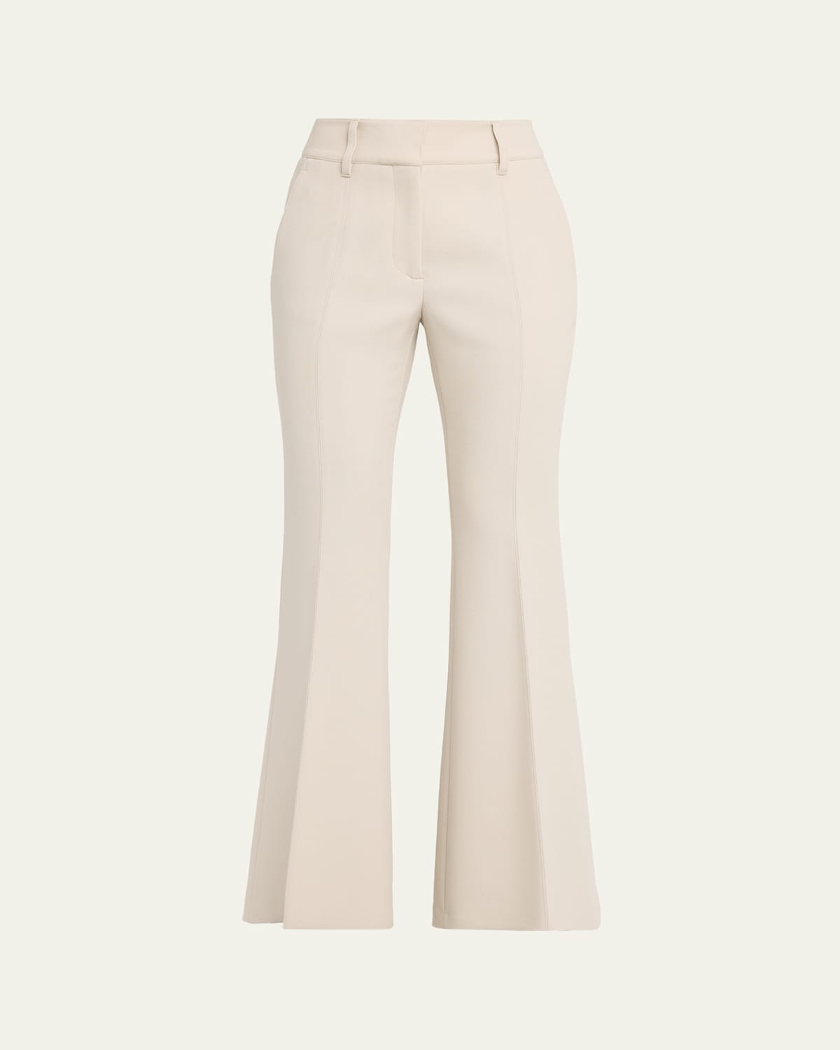 Gabriela Hearst Rhein Wool Crepe Seamed Flare Pants