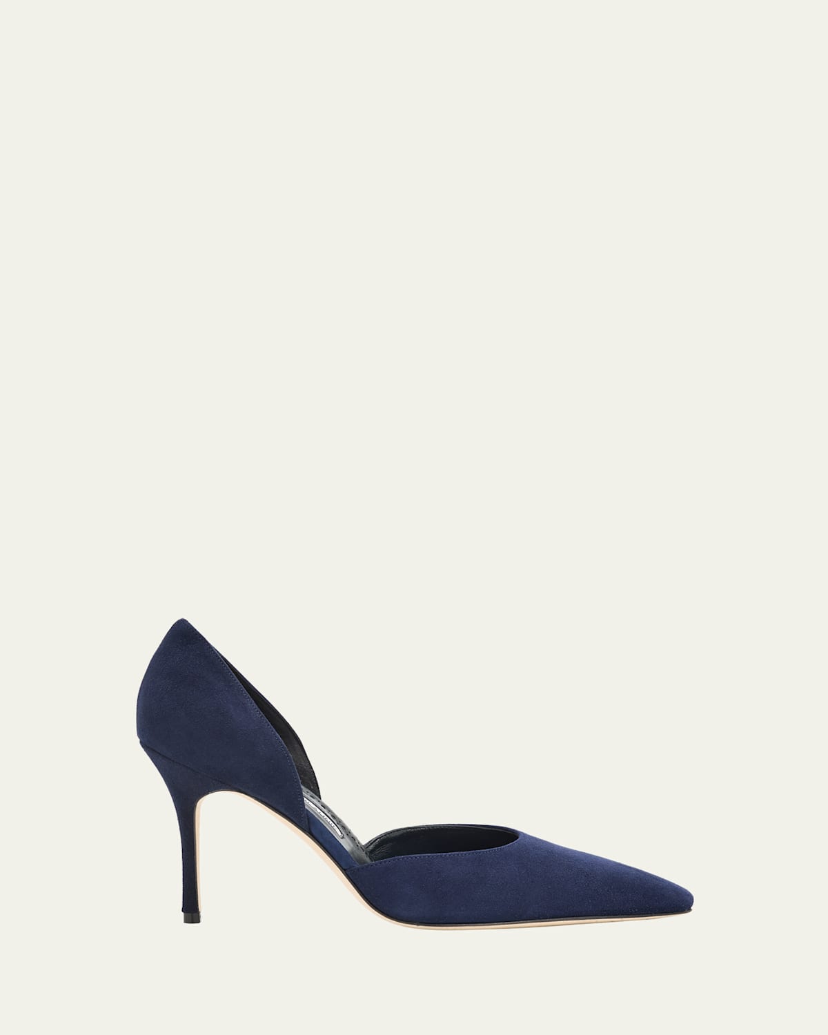 Manolo Blahnik 50mm Maren Suede Pointed-toe Pumps In Blue