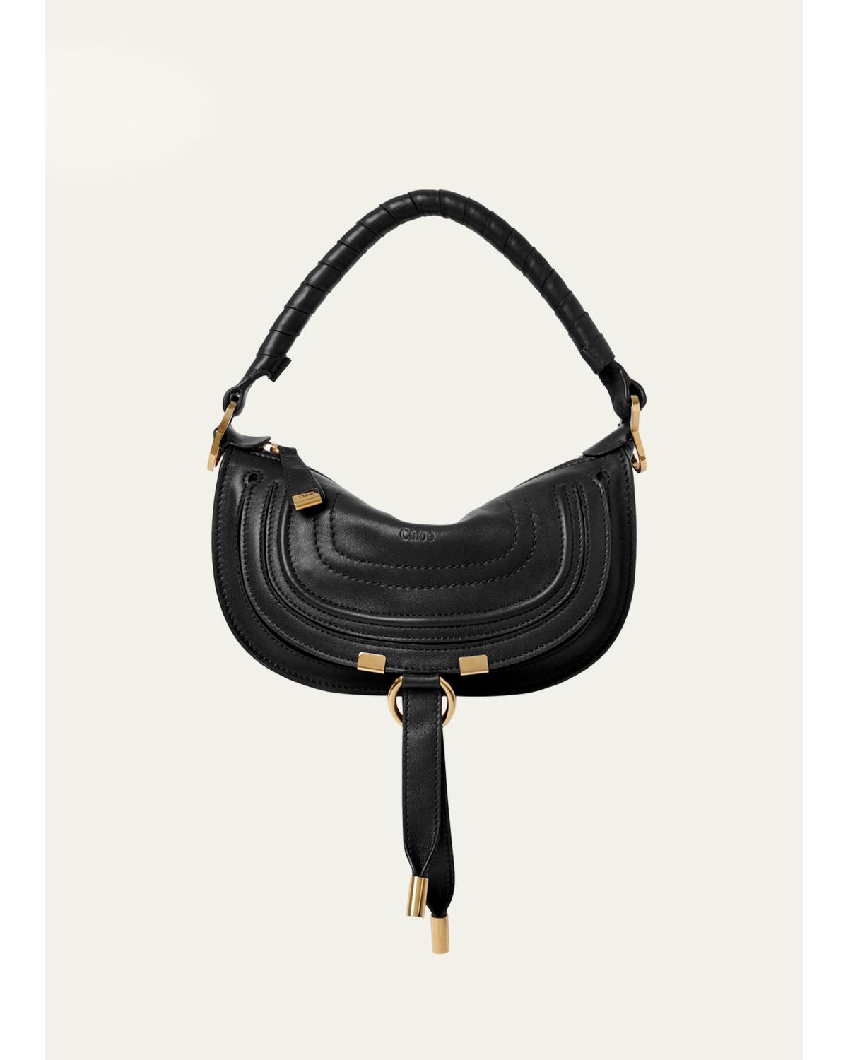 Marcie Mini Saddle Shoulder Bag in Leather