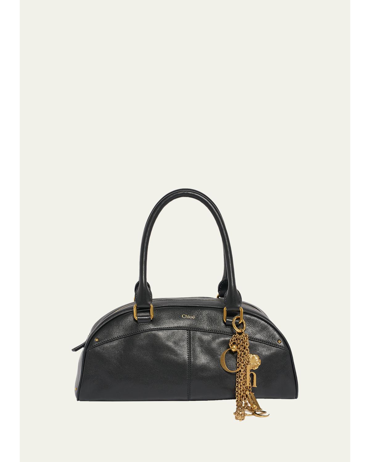 Bowling Shoulder Bag in Leather