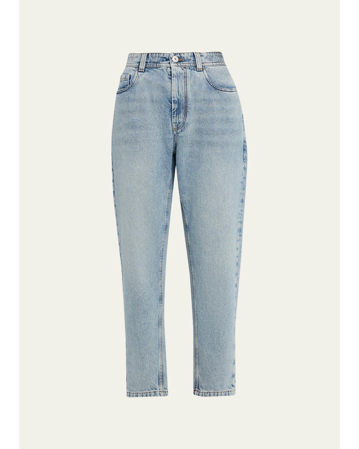 Authentic Denim Relaxed Tapered-Leg Ankle Jeans