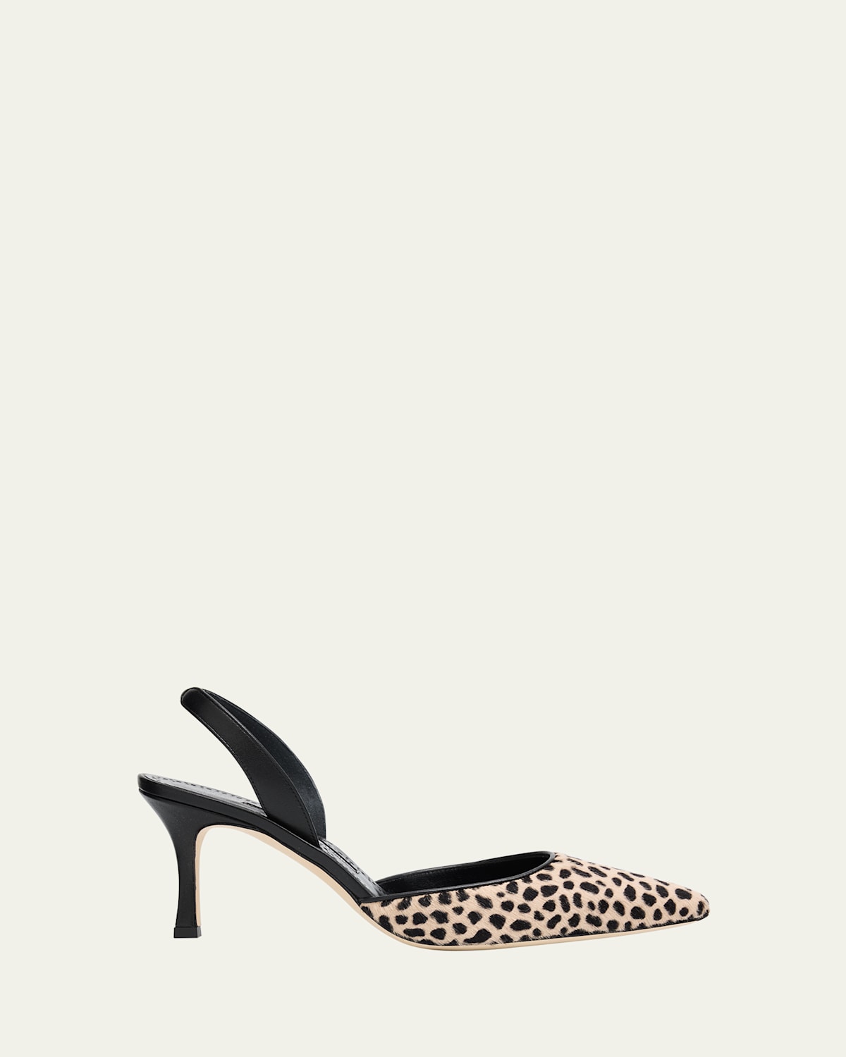 Manolo Blahnik 70mm Carolyne Calf Hair Slingback Pumps In Animal Print