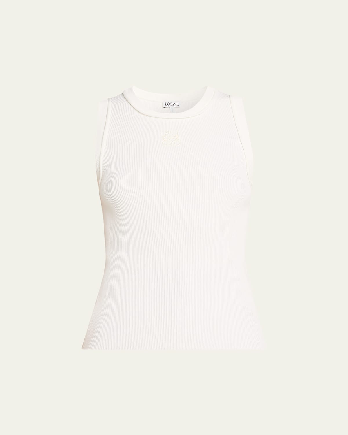 Loewe Anagram Rib Tank Top In White