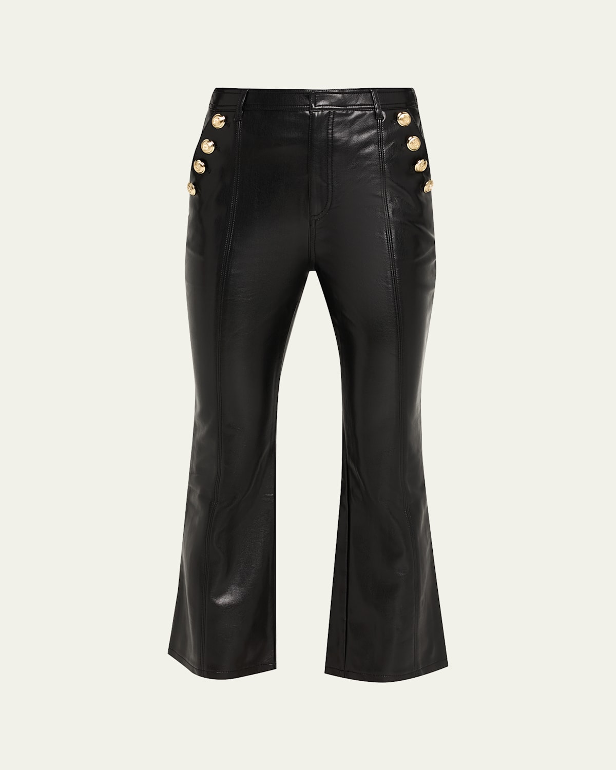 Likely Suzette Vegan Leather Cropped Pants In Black
