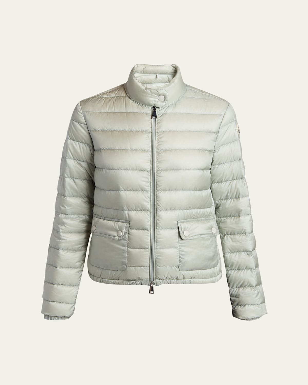Moncler Lans Short Down Jacket In Gray
