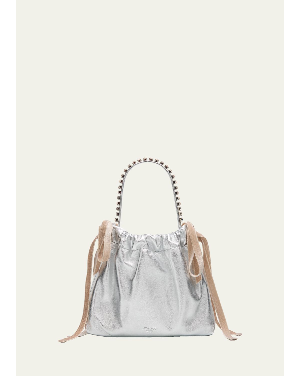 Mini Metallic Leather Top-Handle Bag