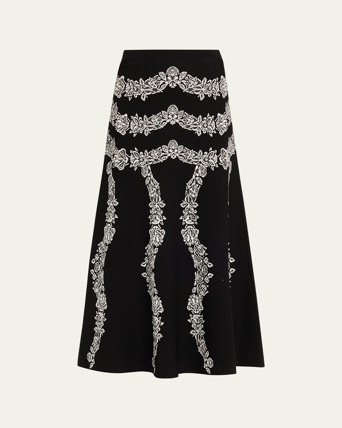 Ulla Johnson Valencia Jacquard Midi Skirt In Black