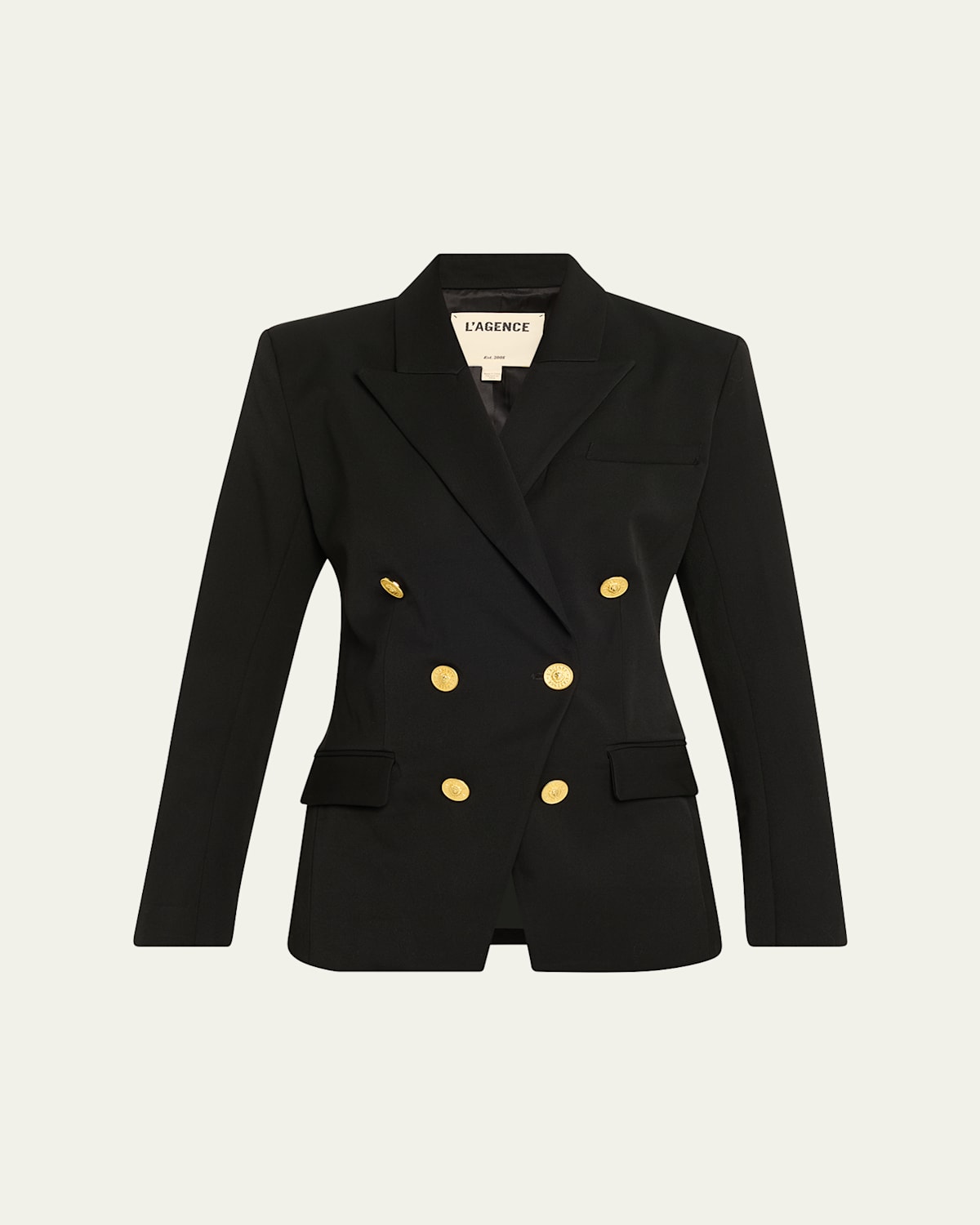 L'agence Kyomi Double-breasted Blazer In Black