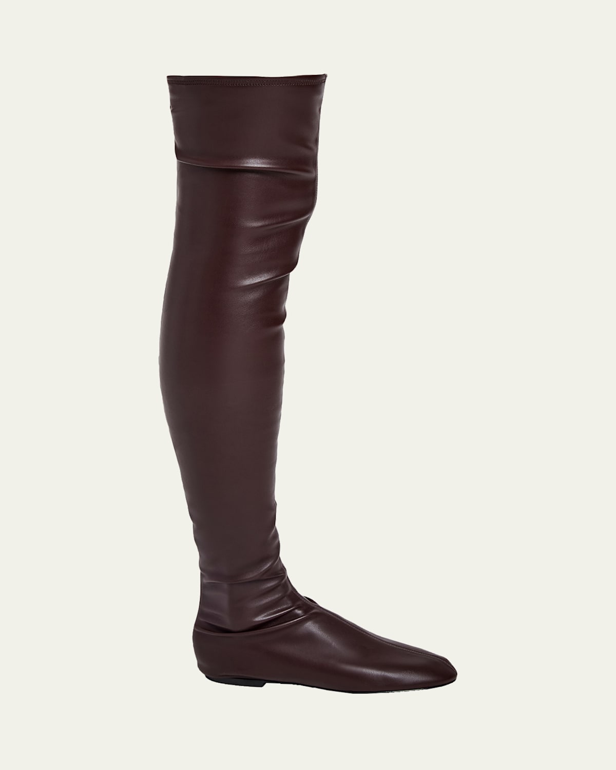 Proenza Schouler Tee Stretch Faux Leather Over-the-knee Boots In Brown