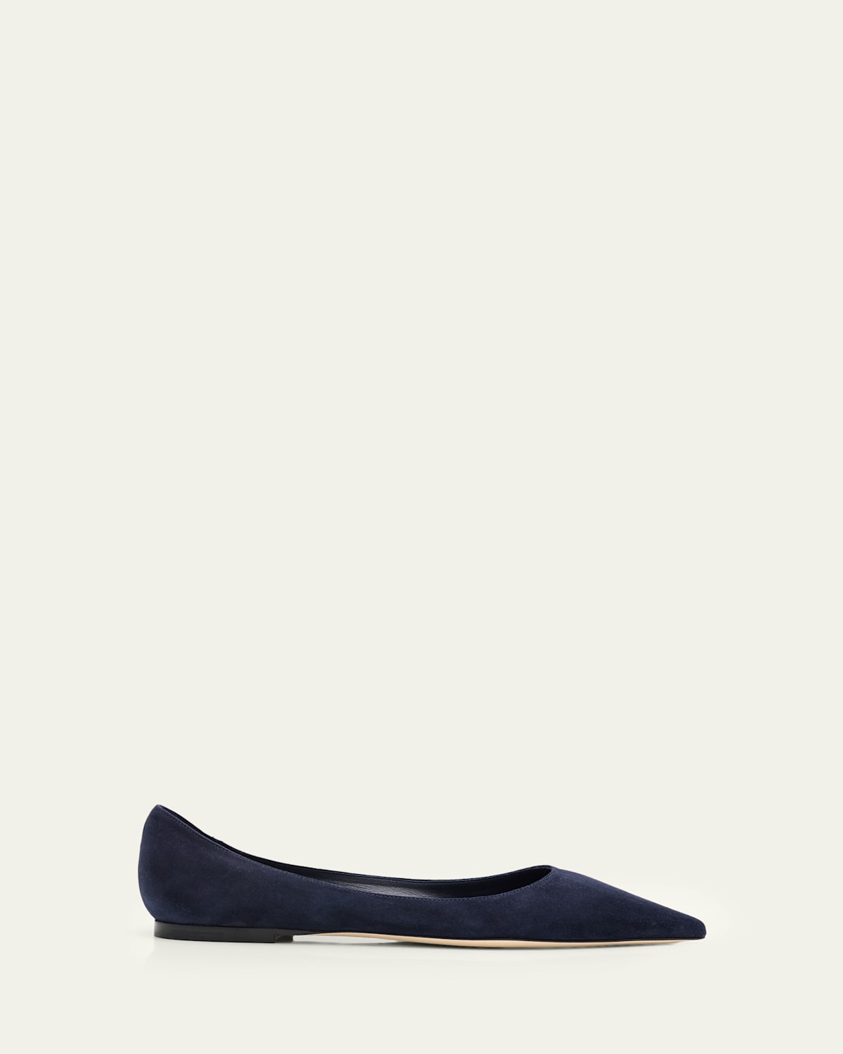 Jimmy Choo Love Suede Pointed-toe Flats In Blue