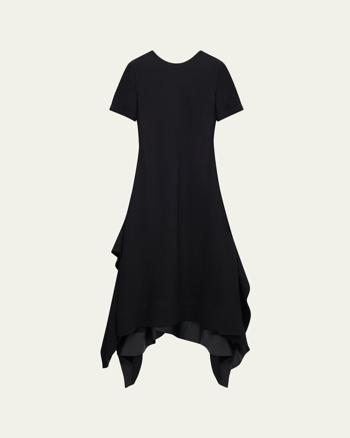 Loewe Short-Sleeve Asymmetric-Hem Midi Dress