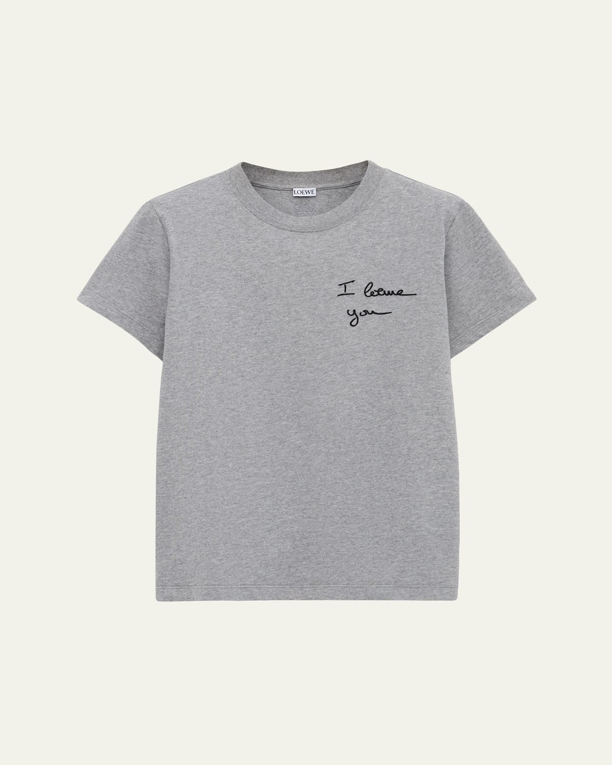 Loewe Logo Embroidered Short-Sleeve Cotton T-Shirt