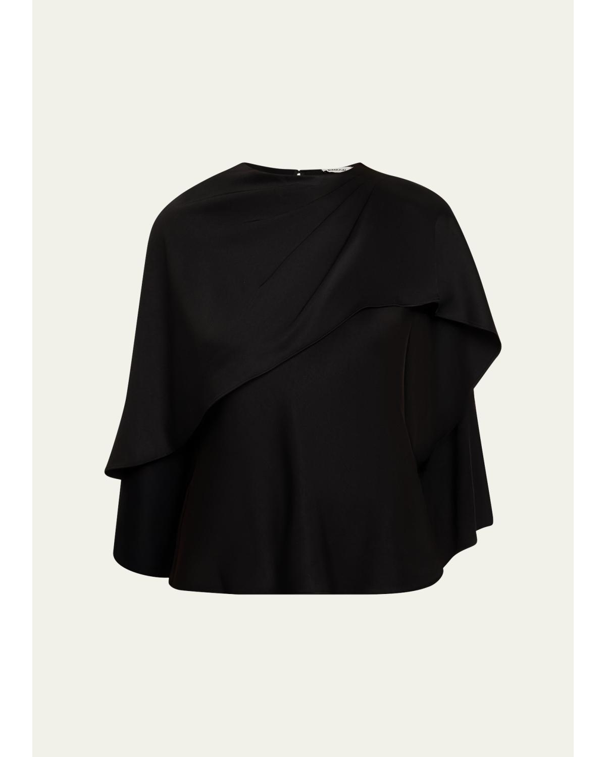 Eliora Satin Cape Top