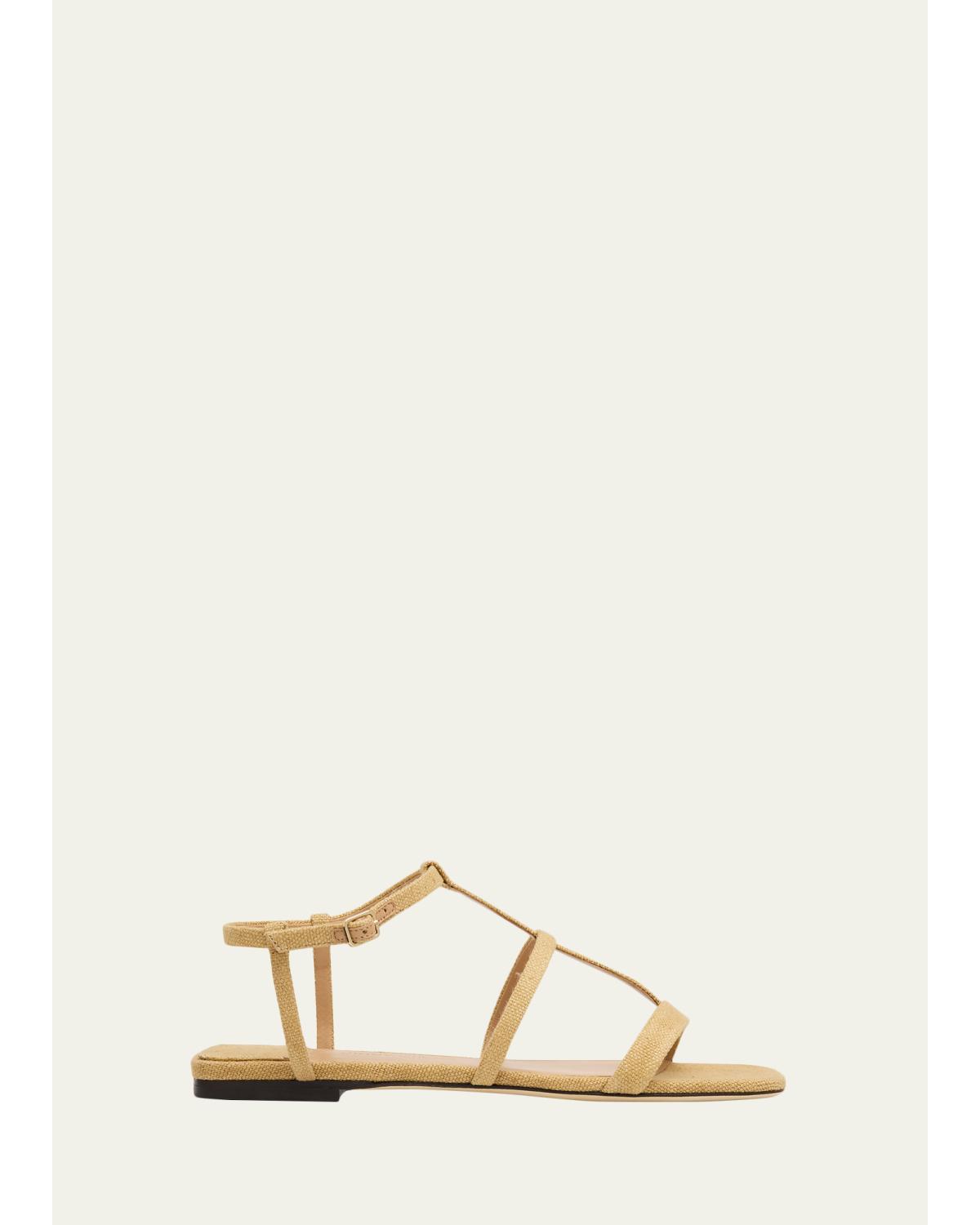 Gwyn Canvas Flat Sandals