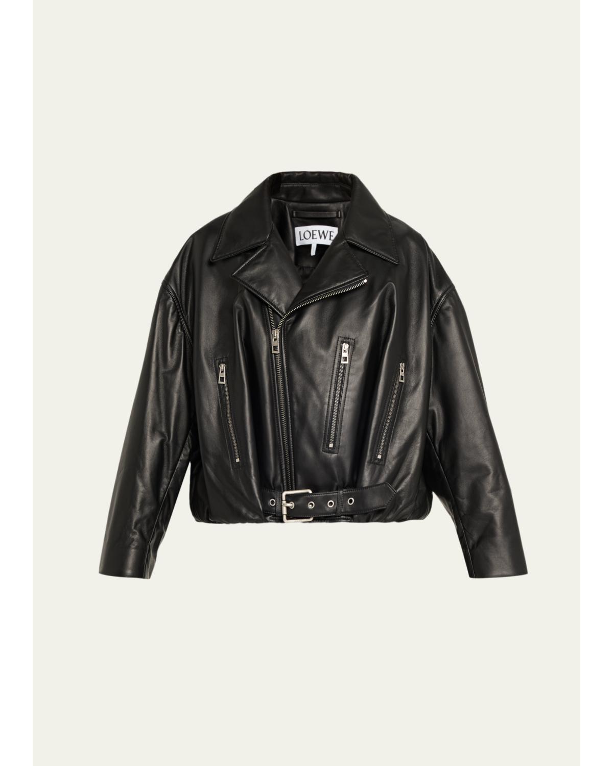 Short Nappa Lambskin Biker Jacket