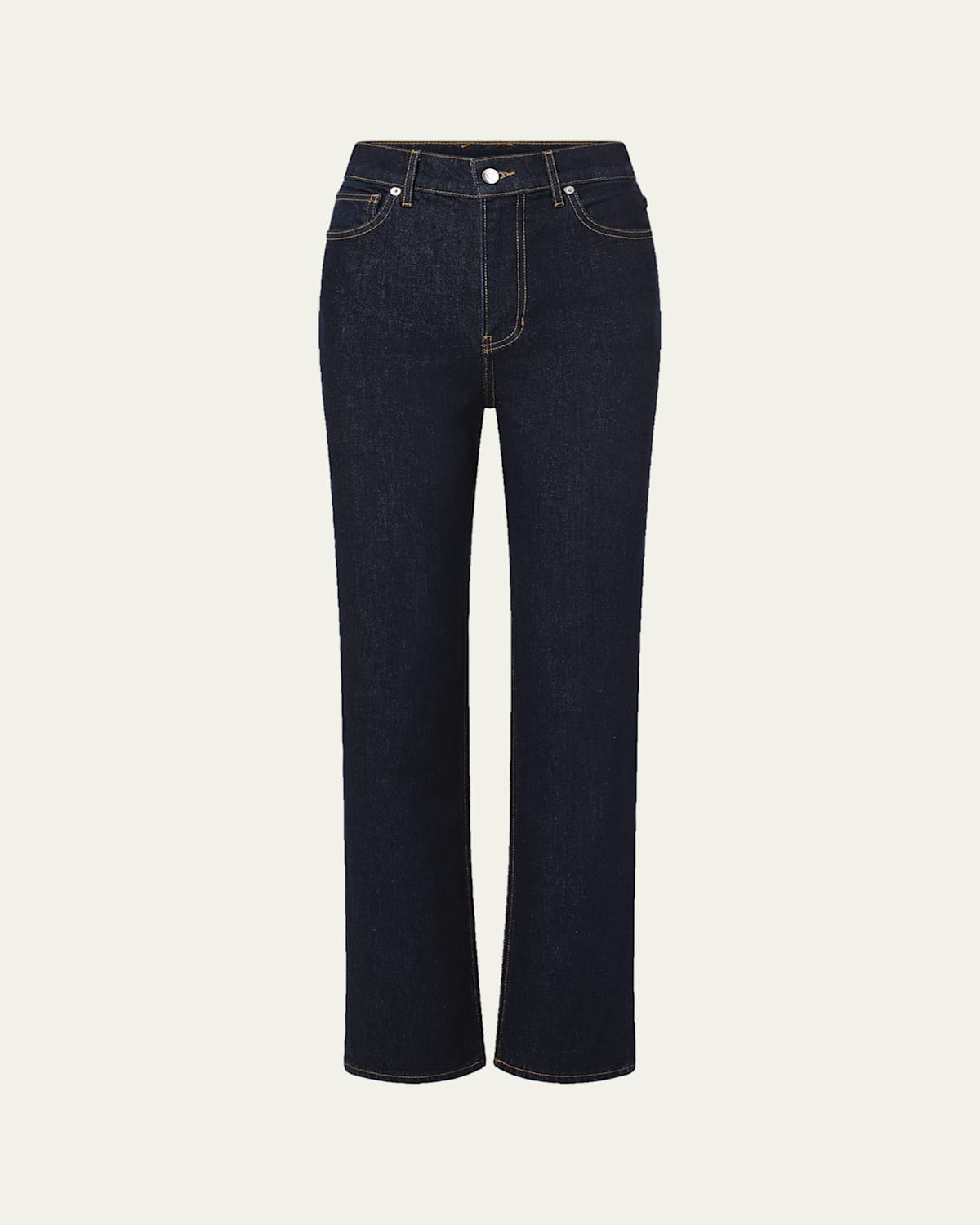 Veronica Beard Leah Mid-rise Straight Jeans In Black