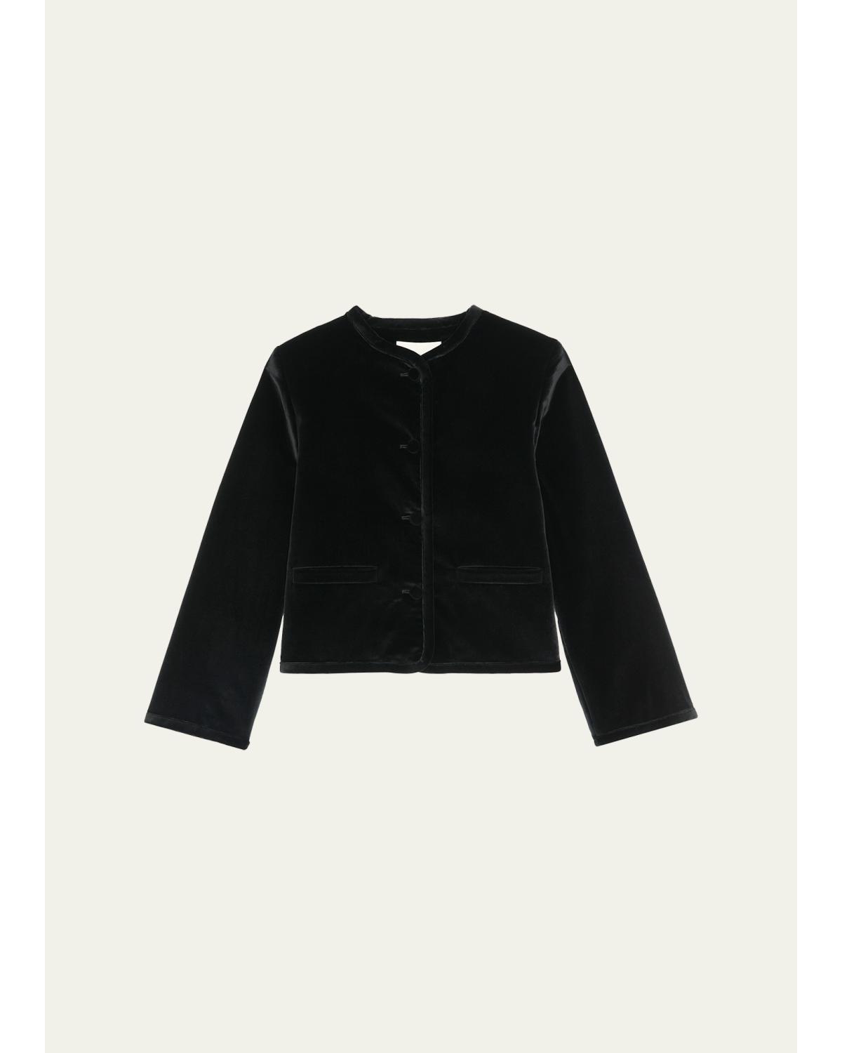 Cora Velvet Single-Breasted Jacket