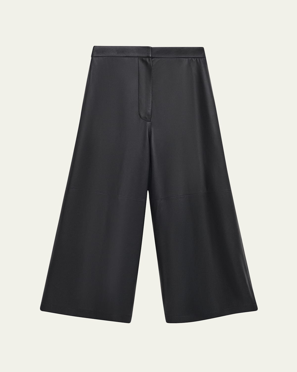 Loewe Leather Wide-Leg Cropped Trousers