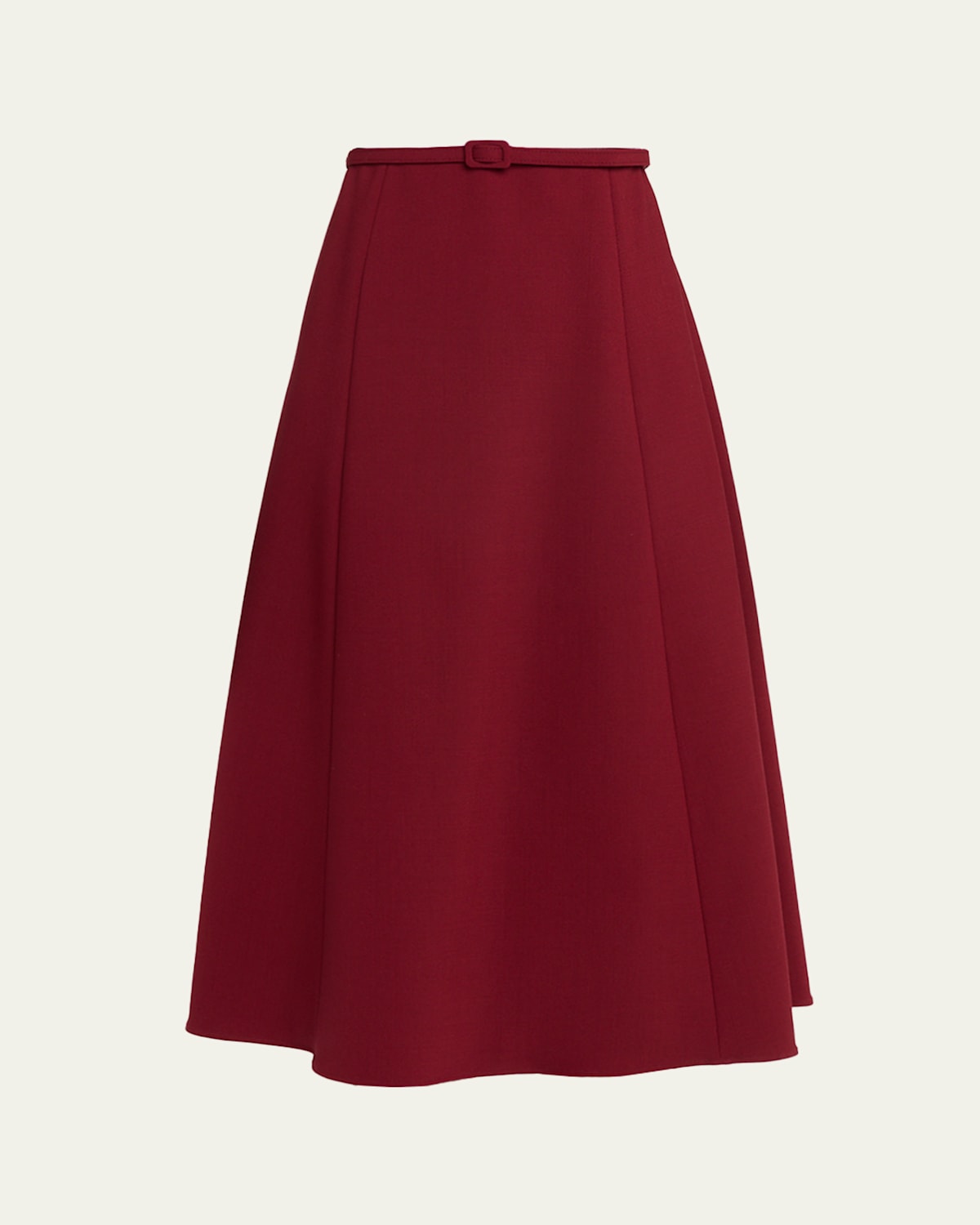 Carolina Herrera Colorblock Sleeveless Belted Midi Dress In Red
