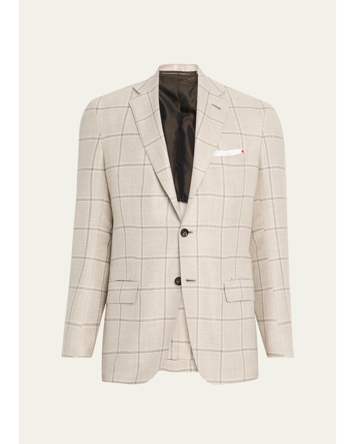 Men'S Windowpane Sport Jacket