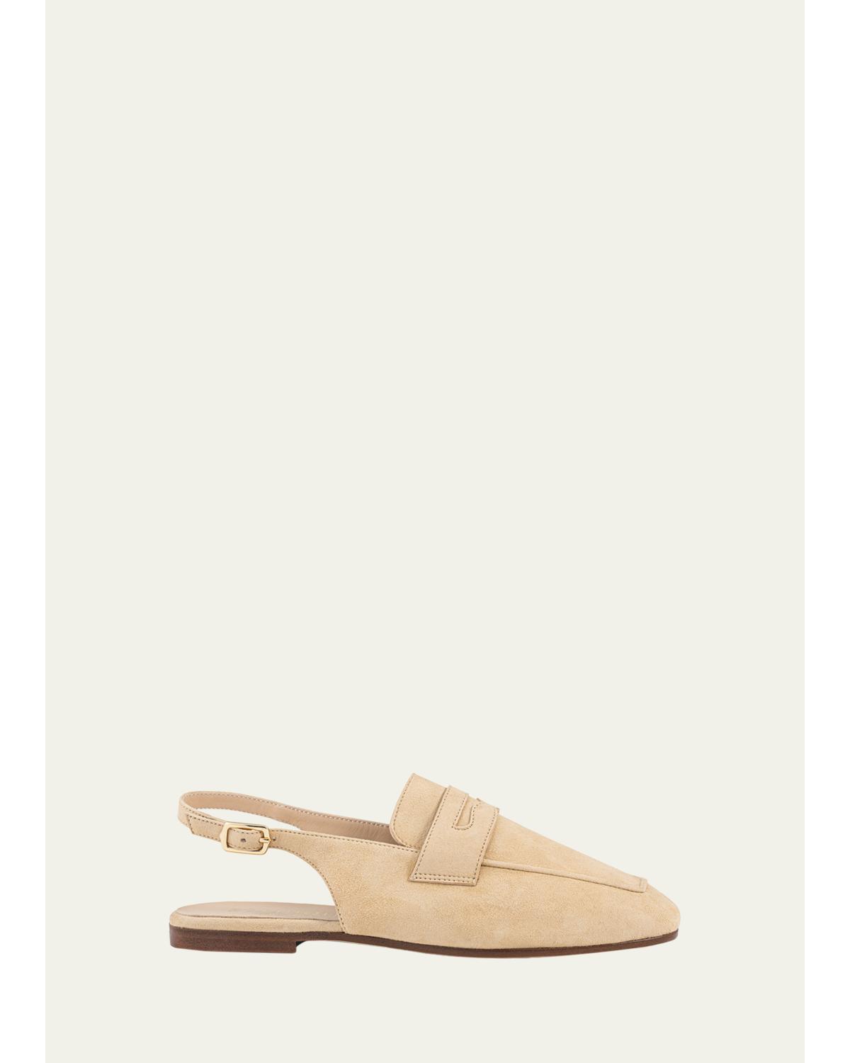 Essenziale Suede Slingback Loafers