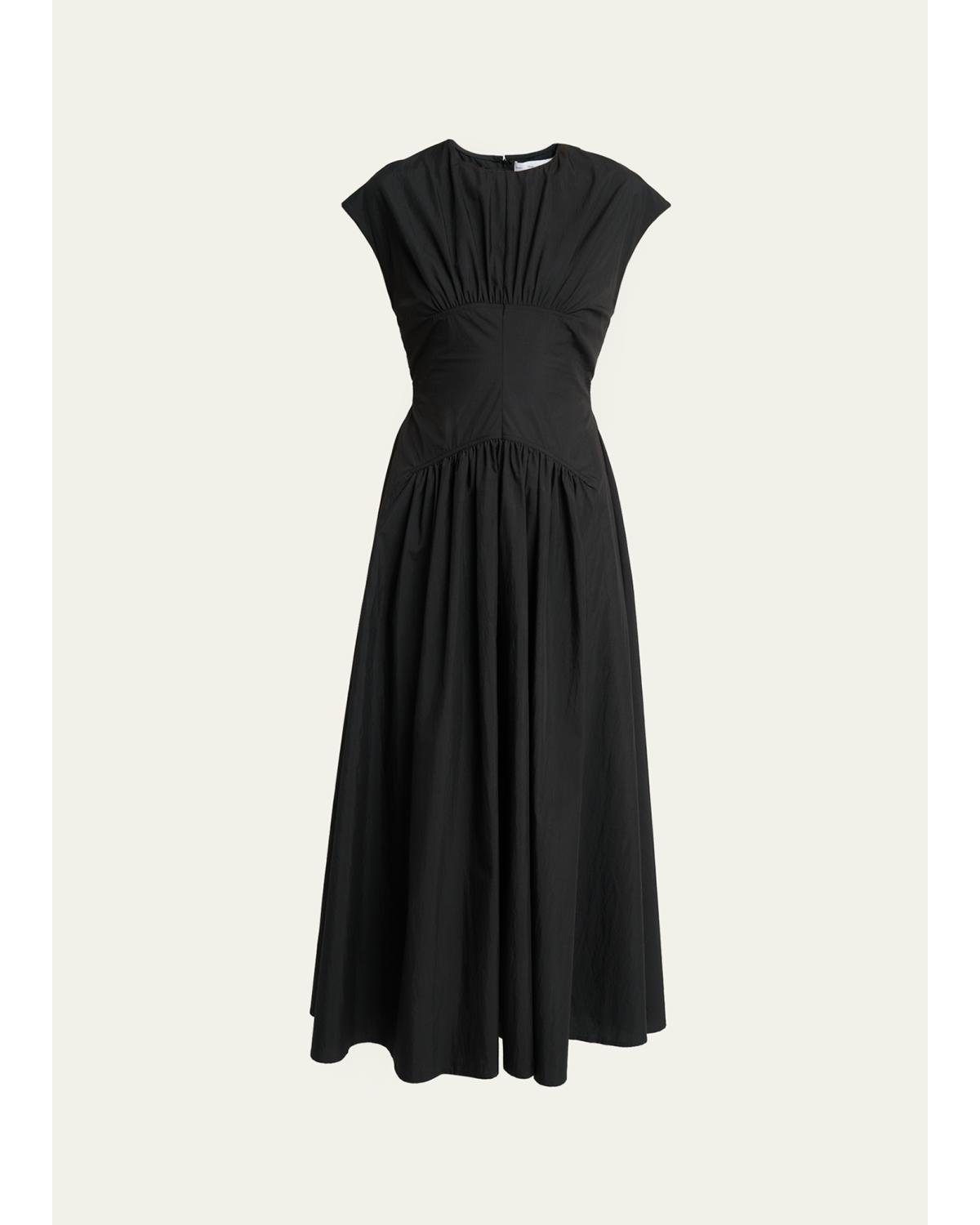Nyssa A-Line Technical Cotton Dress