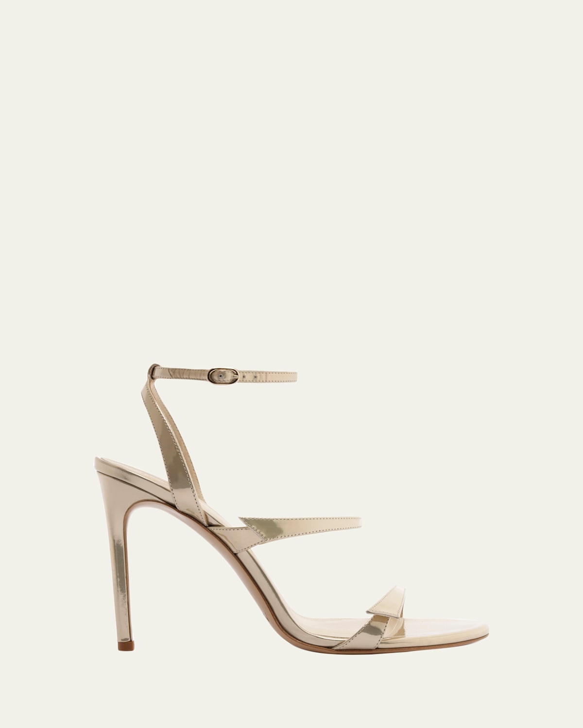 Alexandre Birman 0mm Tita Metallic Leather Sandals