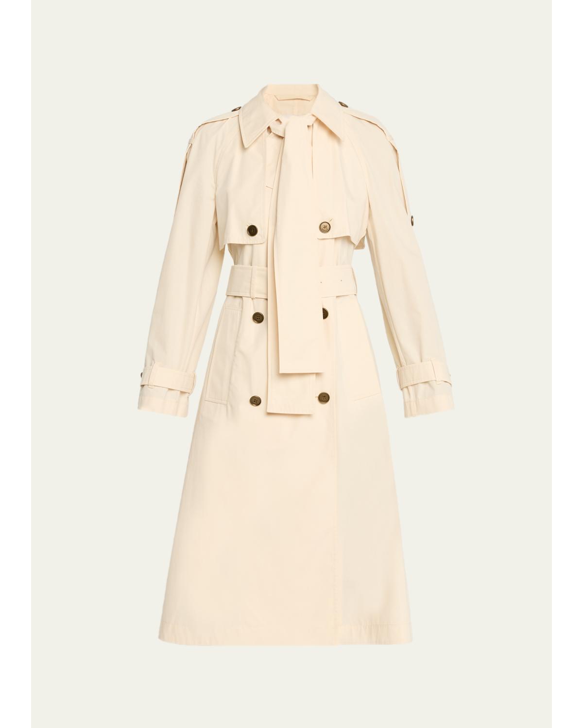 Trerose Belted Double-Breasted Trench Coat