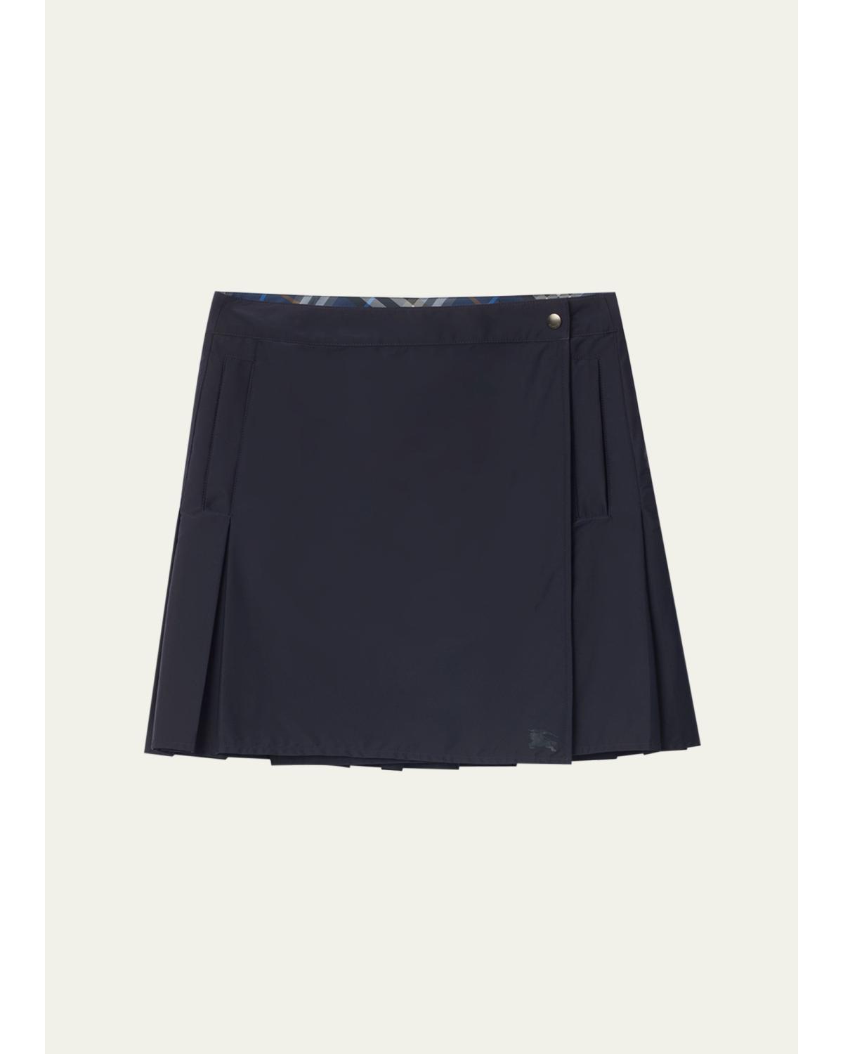 Nadina Pleated Mini Wrap Skirt