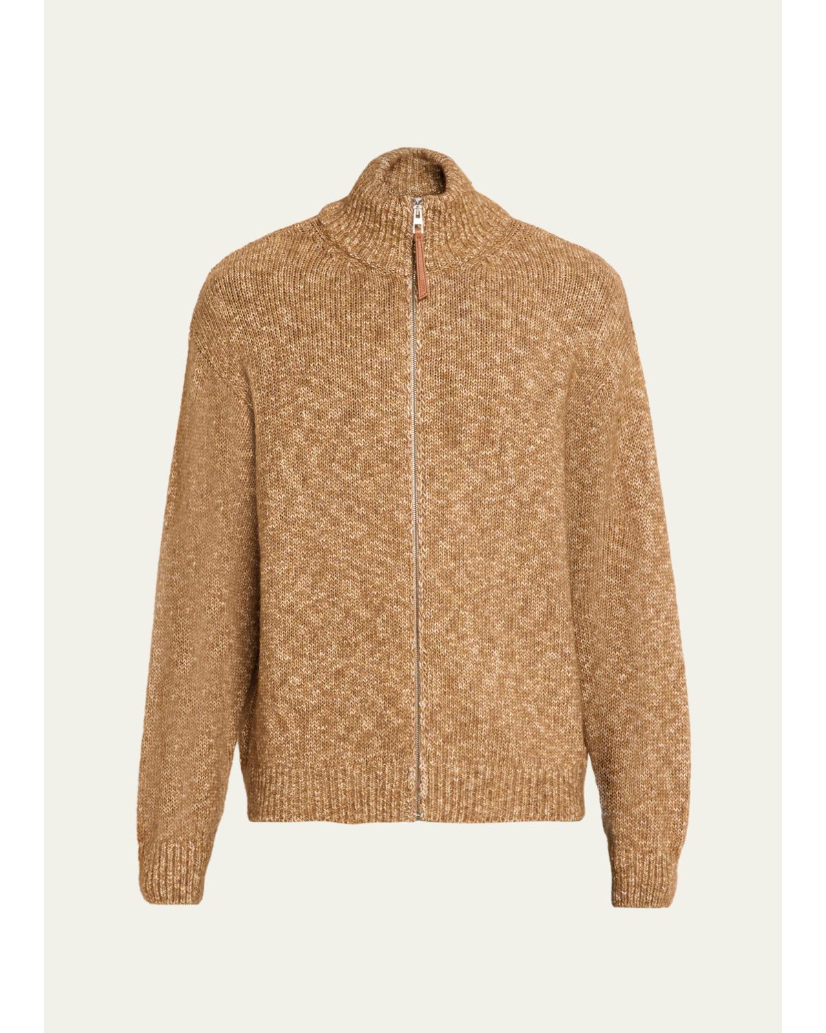 Men'S Oversized Monogram Full-Zip Cardigan
