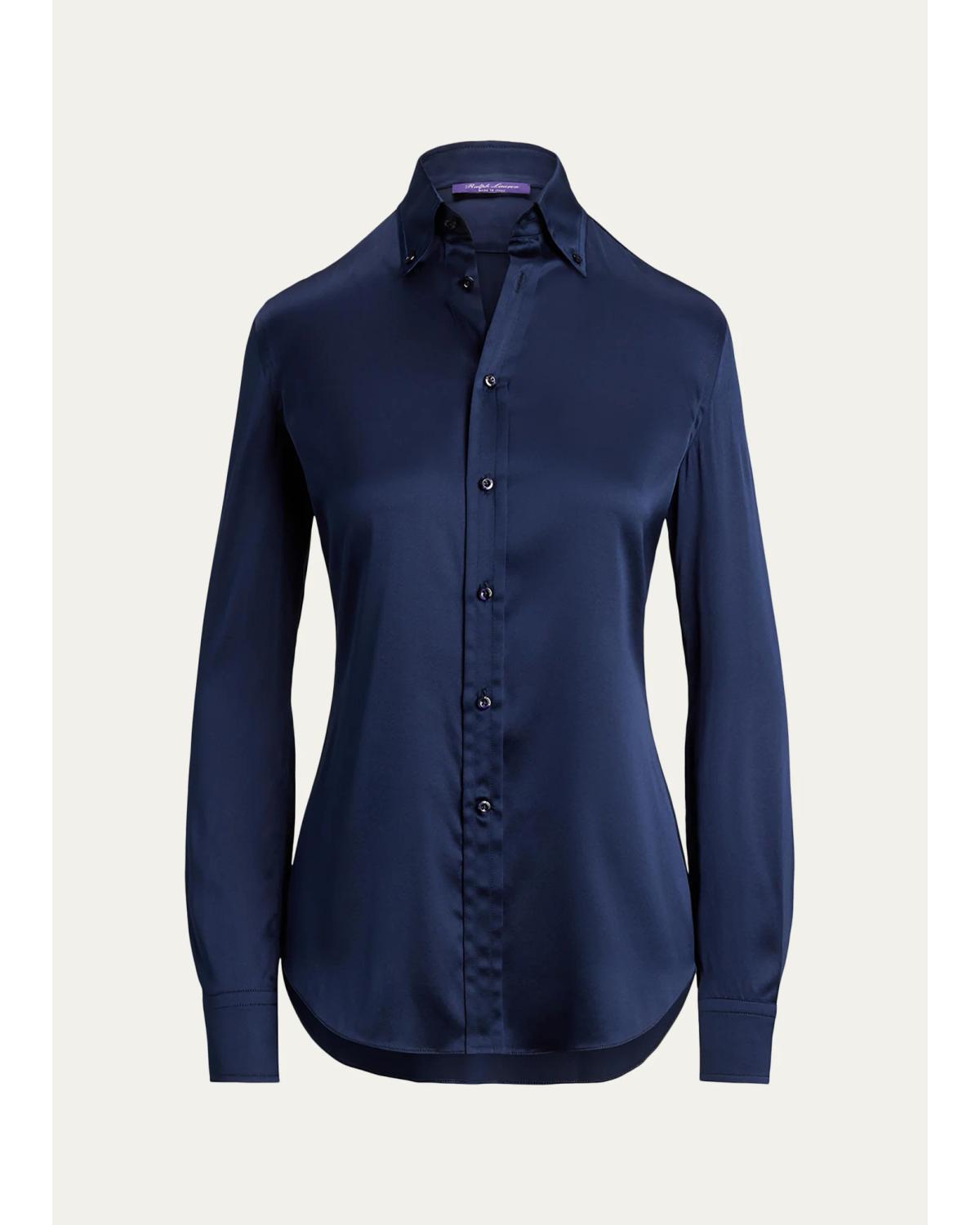 Cameron Straight Fit Silk Shirt