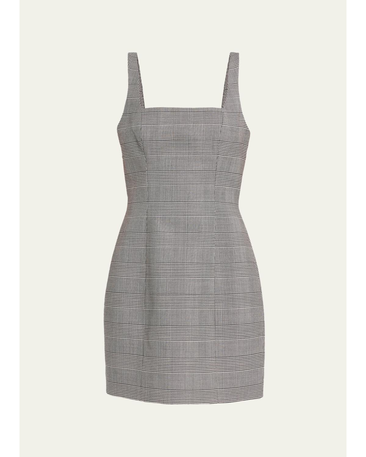 Prince of Wales Sleeveless Mini Dress