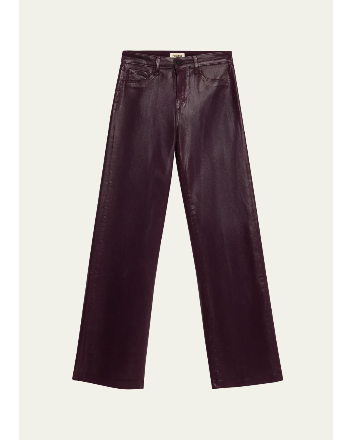 Scottie High-Rise Wide Coated Jeans