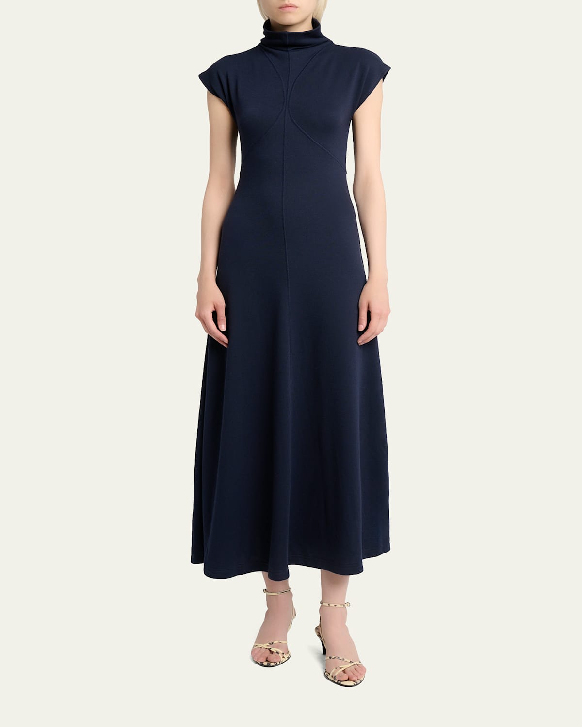 Brea Brushed Knit Turtleneck Midi Dress
