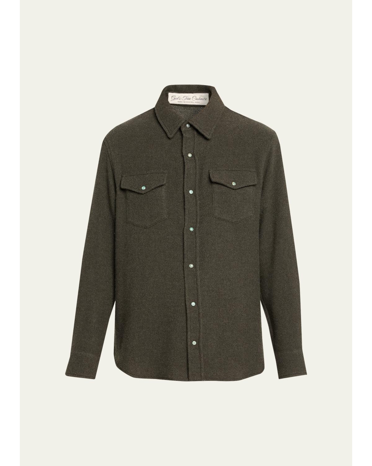 Sable Solid Cashmere Flannel Shirt