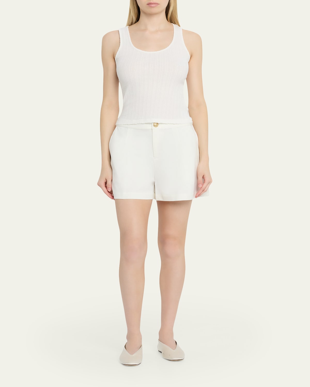 Adira Pointelle Scoop-Neck Tee