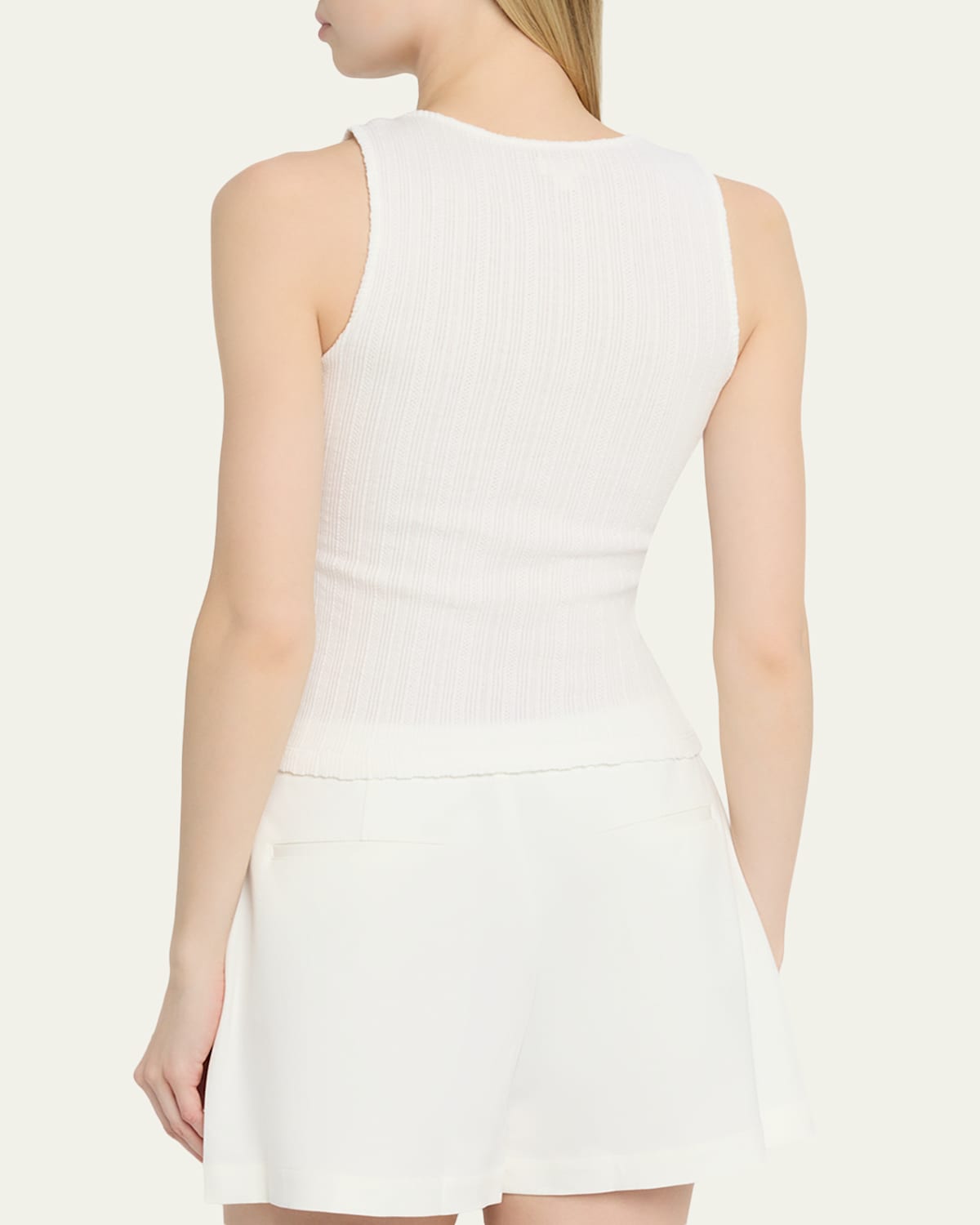 Adira Pointelle Scoop-Neck Tee