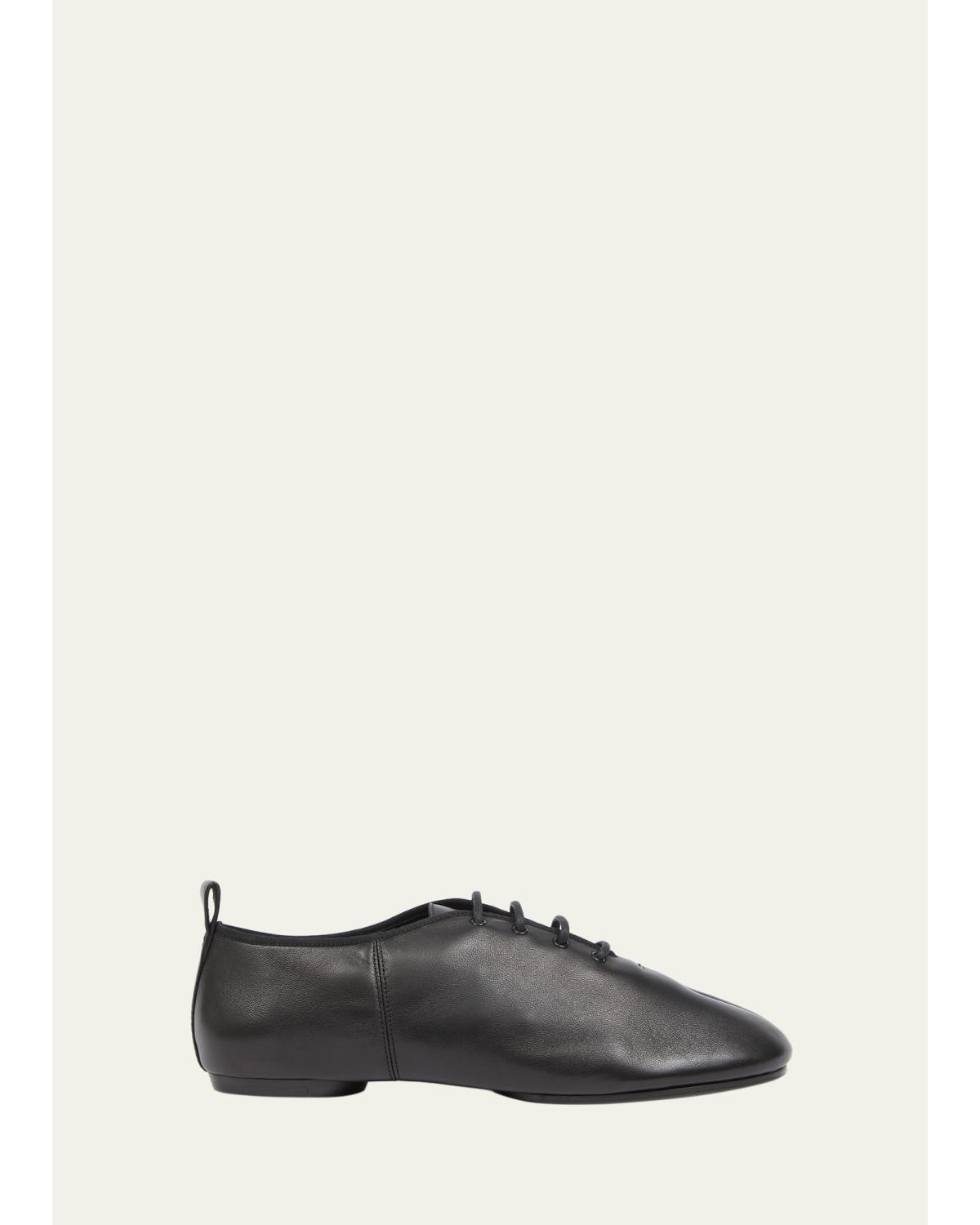 Men'S Tabi Jazz Leather Lace-Up Ballerina Flats
