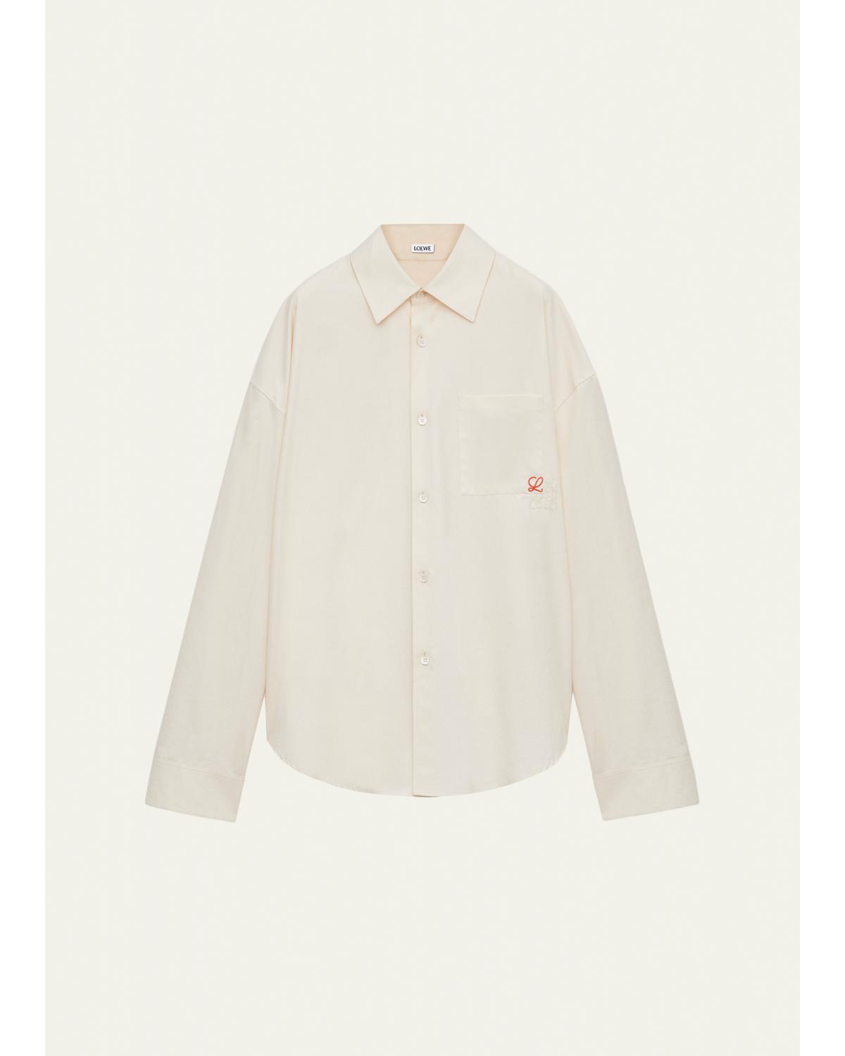Men'S Embroidered Anagram Pocket Button-Down Shirt