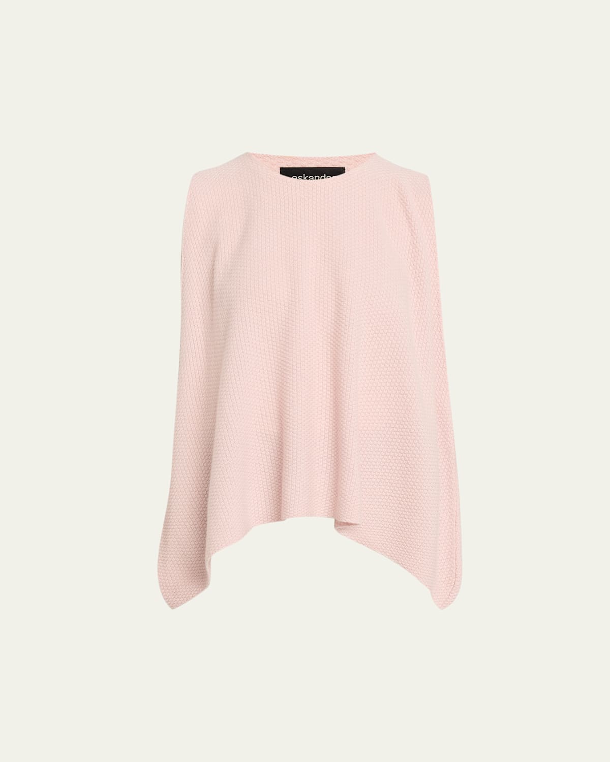 Eskandar A-line Sleeveless Round Neck Top- Mid Plus Length In Pink