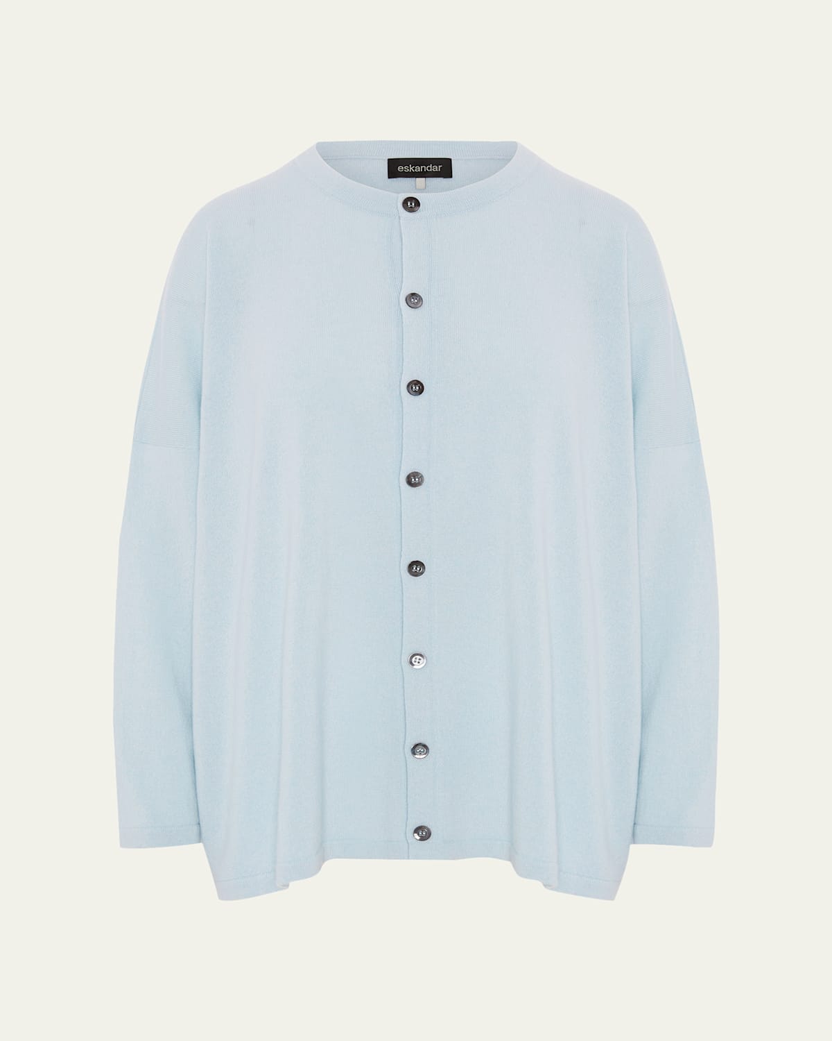 Eskandar Slim Sleeve Cardigan - Mid Plus Length